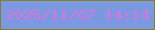 文字の大きさ：4、枠の色：877f24、背景の色：7a99e0、文字の色：db73dc 無料ブログパーツのブログ時計