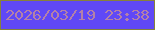 文字の大きさ：4、枠の色：87813b、背景の色：6048f6、文字の色：b481a7 無料ブログパーツのブログ時計