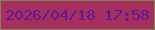 文字の大きさ：3、枠の色：878158、背景の色：a6305d、文字の色：5e179b 無料ブログパーツのブログ時計