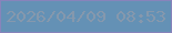 文字の大きさ：1、枠の色：8783bb、背景の色：6491b5、文字の色：8598ad 無料ブログパーツのブログ時計