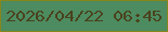 文字の大きさ：5、枠の色：87861a、背景の色：4d8b60、文字の色：4a421d 無料ブログパーツのブログ時計