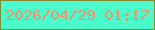文字の大きさ：2、枠の色：878731、背景の色：4bfbcb、文字の色：ea936f 無料ブログパーツのブログ時計