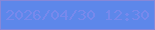 文字の大きさ：3、枠の色：8787d8、背景の色：5d87ea、文字の色：7789ec 無料ブログパーツのブログ時計