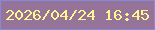 文字の大きさ：3、枠の色：8788db、背景の色：96749a、文字の色：fcf88e 無料ブログパーツのブログ時計