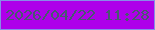 文字の大きさ：4、枠の色：878ce8、背景の色：ae00ea、文字の色：48596f 無料ブログパーツのブログ時計