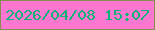 文字の大きさ：3、枠の色：878d51、背景の色：fc77cf、文字の色：10b276 無料ブログパーツのブログ時計
