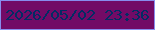 文字の大きさ：2、枠の色：878dee、背景の色：720b66、文字の色：032c64 無料ブログパーツのブログ時計