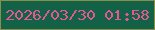 文字の大きさ：2、枠の色：879049、背景の色：136147、文字の色：e15991 無料ブログパーツのブログ時計