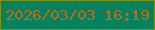 文字の大きさ：5、枠の色：879101、背景の色：04825d、文字の色：bd6b1a 無料ブログパーツのブログ時計