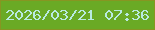文字の大きさ：3、枠の色：879622、背景の色：6aaa25、文字の色：b9eae0 無料ブログパーツのブログ時計