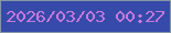 文字の大きさ：1、枠の色：8796a7、背景の色：364ba9、文字の色：ca78dd 無料ブログパーツのブログ時計