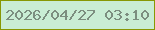 文字の大きさ：2、枠の色：879803、背景の色：c9edd4、文字の色：7c8e7f 無料ブログパーツのブログ時計