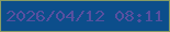 文字の大きさ：5、枠の色：879c65、背景の色：0c4e8b、文字の色：5750a0 無料ブログパーツのブログ時計