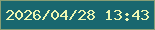 文字の大きさ：5、枠の色：879d75、背景の色：19676f、文字の色：ecf7b2 無料ブログパーツのブログ時計