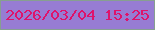文字の大きさ：5、枠の色：879f90、背景の色：977cd3、文字の色：de136b 無料ブログパーツのブログ時計