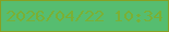 文字の大きさ：5、枠の色：87a022、背景の色：56bd70、文字の色：7ab034 無料ブログパーツのブログ時計