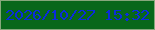 文字の大きさ：2、枠の色：87a77c、背景の色：08671a、文字の色：0a2cdc 無料ブログパーツのブログ時計