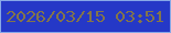 文字の大きさ：1、枠の色：87a8e7、背景の色：2538c7、文字の色：83754a 無料ブログパーツのブログ時計