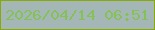 文字の大きさ：2、枠の色：87aa06、背景の色：a5b6b6、文字の色：84c257 無料ブログパーツのブログ時計