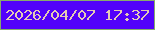 文字の大きさ：1、枠の色：87ab6c、背景の色：5201fb、文字の色：e5cab5 無料ブログパーツのブログ時計