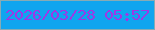 文字の大きさ：5、枠の色：87abb5、背景の色：10a5ef、文字の色：9f37e5 無料ブログパーツのブログ時計