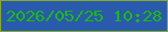 文字の大きさ：2、枠の色：87ac1e、背景の色：295aad、文字の色：1cbb0c 無料ブログパーツのブログ時計