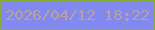 文字の大きさ：1、枠の色：87ad33、背景の色：8189f1、文字の色：b9a19c 無料ブログパーツのブログ時計