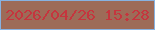文字の大きさ：3、枠の色：87b2e1、背景の色：9d6b58、文字の色：c5353e 無料ブログパーツのブログ時計