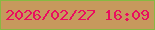 文字の大きさ：5、枠の色：87b942、背景の色：c7995d、文字の色：ea0d5f 無料ブログパーツのブログ時計