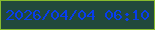 文字の大きさ：1、枠の色：87bb2e、背景の色：21493c、文字の色：083ded 無料ブログパーツのブログ時計