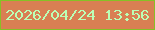 文字の大きさ：2、枠の色：87c026、背景の色：d97f53、文字の色：bbffb6 無料ブログパーツのブログ時計