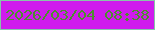 文字の大きさ：1、枠の色：87c4a9、背景の色：cf1bed、文字の色：4d8e2f 無料ブログパーツのブログ時計