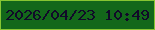 文字の大きさ：3、枠の色：87c532、背景の色：13671a、文字の色：110a29 無料ブログパーツのブログ時計
