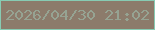 文字の大きさ：2、枠の色：87cbb3、背景の色：8c7b6b、文字の色：96a392 無料ブログパーツのブログ時計