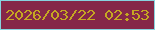 文字の大きさ：4、枠の色：87d3de、背景の色：852748、文字の色：c5a722 無料ブログパーツのブログ時計