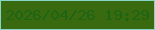 文字の大きさ：2、枠の色：87d4c8、背景の色：3a6a0f、文字の色：1e6513 無料ブログパーツのブログ時計