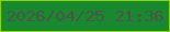 文字の大きさ：4、枠の色：87d50b、背景の色：19892f、文字の色：4c544a 無料ブログパーツのブログ時計