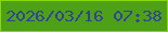 文字の大きさ：4、枠の色：87d70b、背景の色：4ea116、文字の色：2f429d 無料ブログパーツのブログ時計