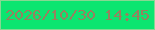 文字の大きさ：5、枠の色：87d892、背景の色：0ce570、文字の色：98805f 無料ブログパーツのブログ時計
