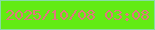 文字の大きさ：1、枠の色：87dca4、背景の色：62eb13、文字の色：df767f 無料ブログパーツのブログ時計