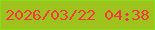 文字の大きさ：5、枠の色：87dd1a、背景の色：9ec31d、文字の色：f43a3e 無料ブログパーツのブログ時計