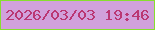 文字の大きさ：2、枠の色：87de2e、背景の色：d1a1db、文字の色：ba3773 無料ブログパーツのブログ時計