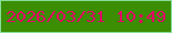 文字の大きさ：5、枠の色：87de98、背景の色：3b8d01、文字の色：e30764 無料ブログパーツのブログ時計