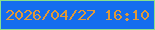 文字の大きさ：3、枠の色：87e18d、背景の色：146dee、文字の色：e19939 無料ブログパーツのブログ時計