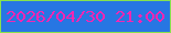 文字の大きさ：1、枠の色：87e24e、背景の色：2776e3、文字の色：f526b2 無料ブログパーツのブログ時計