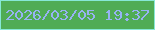 文字の大きさ：4、枠の色：87e8d6、背景の色：50ac55、文字の色：97b3f3 無料ブログパーツのブログ時計