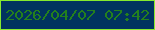 文字の大きさ：4、枠の色：87ea2e、背景の色：01335f、文字の色：24801d 無料ブログパーツのブログ時計