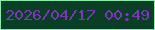 文字の大きさ：5、枠の色：87eaaa、背景の色：093f24、文字の色：7d36bb 無料ブログパーツのブログ時計