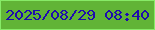 文字の大きさ：5、枠の色：87eb67、背景の色：61b436、文字の色：1e0baf 無料ブログパーツのブログ時計