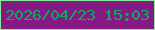 文字の大きさ：2、枠の色：87ec99、背景の色：851a84、文字の色：11a861 無料ブログパーツのブログ時計